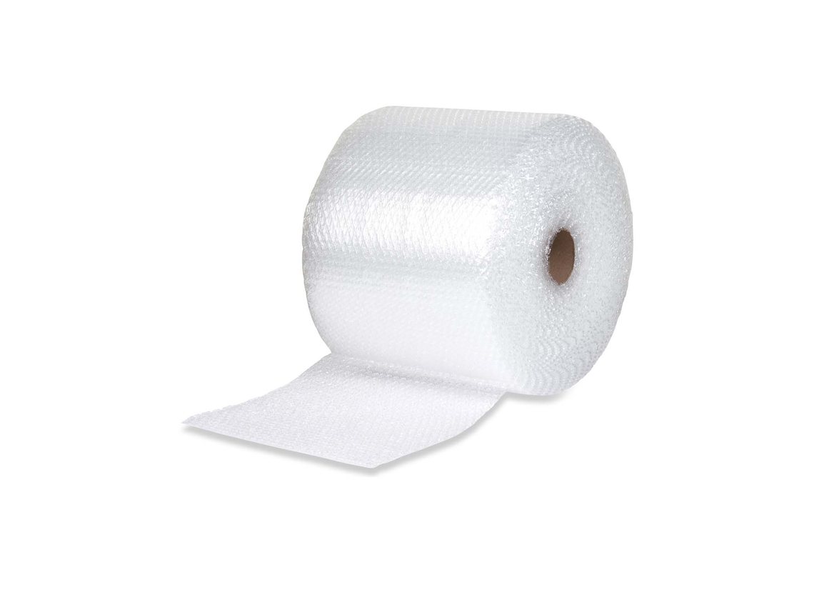 Bubble rolls slit to width on cores